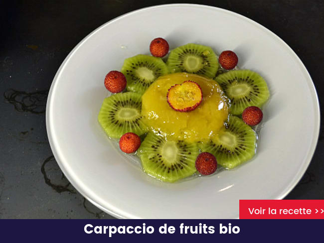 Carpaccio de fruits bio